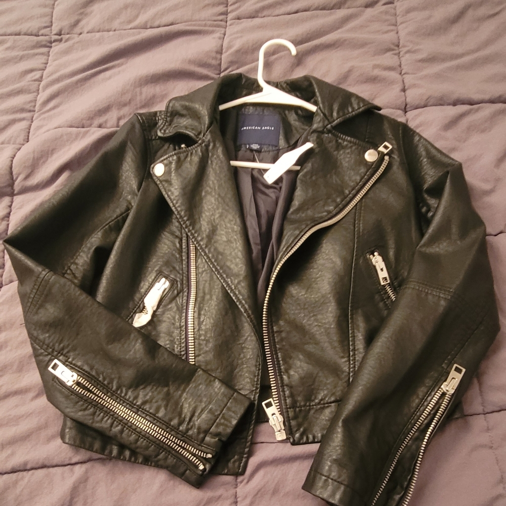 American Eagle Vegan Leather Jacket